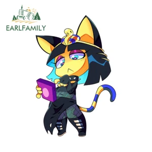 EARLFAMILY 5.1" Ankha Furry Girl Car Stickers Sunscreen Refrigerator Host Decal - Bild 1 von 4