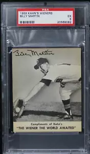 1959 Kahn's Wieners Billy Martin PSA 5 EX - Picture 1 of 2