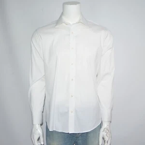 BONOBOS Slim Fit Stretch Cotton Blend White Dress Shirt 17 - 34 - Picture 1 of 4