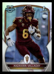 2022 Bowman University Chrome #64 Xazavian Valladay Refractor ASU - Picture 1 of 2