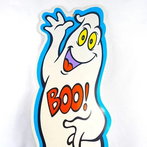 Vintage Halloween Yard Art Ghost Boo Scary Pumpkin 1998 Imapct Plastics 25 Inch - Picture 1 of 5