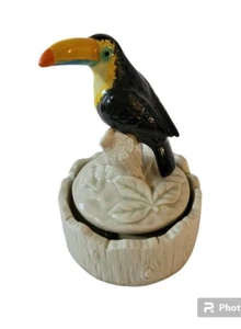 Quon-Quon Japan Tucan Bird On Branch Music Box 1980 - Picture 1 of 10