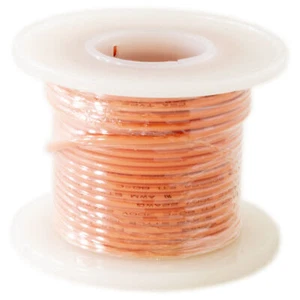 25 Feet Orange 22 Gauge Stranded Hook-Up Wire, Tinned Copper, PVC Insulation - Picture 1 of 1