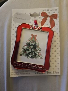 2" x 2.5" Our First Christmas 2024 Ornament Frame by Studio Décor® - Picture 1 of 2