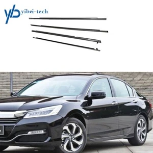 4pcs Car Window Moulding Trim Chrome Weather strips Seal For 03-07 HONDA ACCORD - Picture 1 of 7