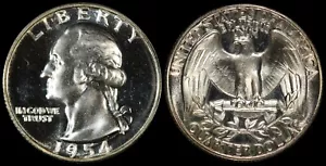 1954 Washington Quarter Proof Obsolete Silver US Type Coin Gem - Picture 1 of 3