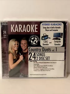 ALL STAR KARAOKE COUNTRY DUETS VOL. 1 (ASK-87) 2 CD 24 Songs CDG Computer New! - Picture 1 of 2