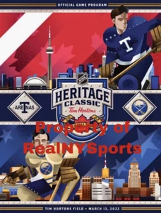 2022 HERITAGE CLASSIC BUFFALO SABRES TORONTO MAPLE LEAFS PROGRAM 3/13 IN STOCK - Picture 1 of 1