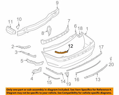 Parachoques superior trasero derecho para 03-08 BMW 745i 750i 760i 760Li 51127042710 Foto 1 de 2