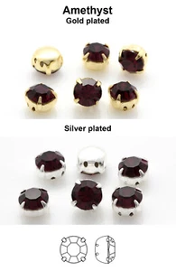 Genuine Preciosa Czech Crystal Chaton MAXIMA Crystals in Setting for Sewing - Picture 1 of 23