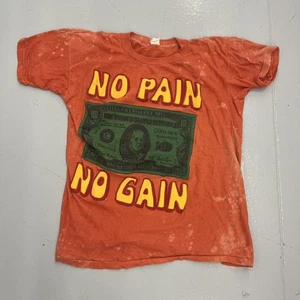 Vintage 70s No Pain No Gain Red Graphic T-Shirt 70s True Vintage - Bild 1 von 3