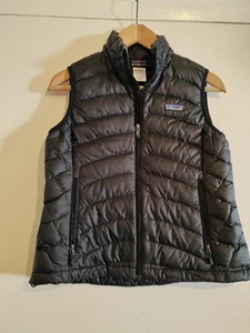 Patagonia Goose Down Gilet Puffer padded Vest Black Women's Size Small Outdoors - Picture 1 of 16