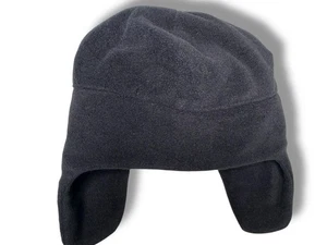 Sisley Fleece Trapper Hat Black Ear Flap Winter Warm Lined Cap Unisex Snow Ski - Picture 1 of 5