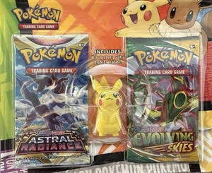 Pokemon Back to School Pikachu Eraser 2 Pack Blister Evolving Skies - New Sealed - Picture 1 of 2