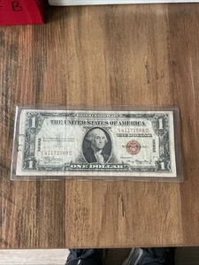 1935-a 1 dollar wwii hawaii silver certificate FB3 - Picture 1 of 6