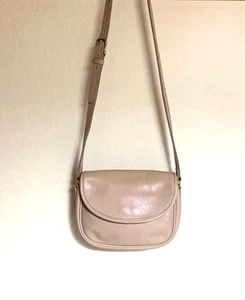 Coach 3834 Vintage Schultertasche Drehverschluss Leder grau beige gold Hareware Japan - Bild 1 von 24