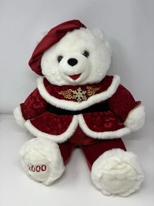 VTG 2000 Dan Dee 22" Snowflake Teddy Bear With Hat and Gold Accents Plush - Picture 1 of 4