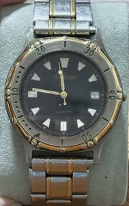 Men’s Gruen Quartz Watch Runs 7 Inch Wrist - Picture 1 of 4