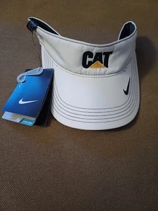 NEU~Herren~Nike Golf Visier Logo~leicht~Riemen hinten~Tennis/Golf~weiß & schwarz - Bild 1 von 3