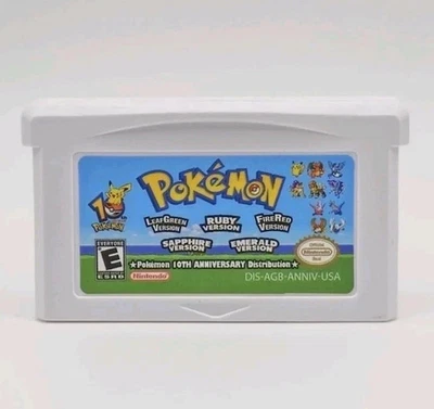Pokemon 10º Aniversário GBA Cartucho de Distribuição Apenas Gameboy Advance Raro - Imagem 1 de 4