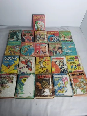 Mixed Lot Of 21 Vintage Big Little Books Popeye Goofy Fantastic 4 Flipper  Foto 1 de 4
