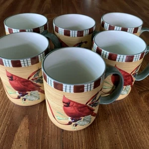 Juego de 6 saludos de invierno Lenox Everyday Cardinal 12 OZ Tazas - Imagen 1 de 10