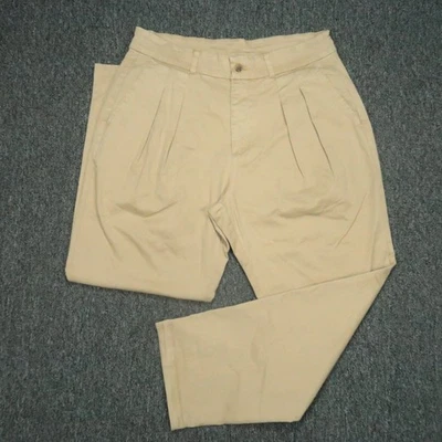 Pantalones KITH Para Hombre 34x30 Caqui Tostado Plisado Sarga Almont Chino Pantalón Recto Foto 1 de 4