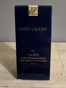 Estee Lauder 03 VANILLA BEIGE 2C1 Lucidity Light Diffusing Makeup 1 fl oz. NIB! - Picture 1 of 4
