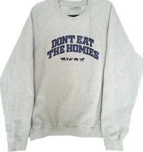 Don't Eat The Homies girocollo vegano consapevolezza animali Y2K skater streetwear taglia L - Foto 1 di 7