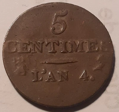 5 Centimes Dupre An 4 A - Photo 1/2