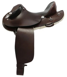 Sillín de caballo de cuero estilo australiano de media raza australiano 14"- 18" envío gratuito - Imagen 1 de 1