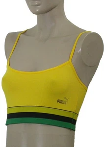 Reggiseno donna Puma Soft Triangle reggiseno bustier senza ferretto taglia S 36 lingerie giamaica giallo - Foto 1 di 2