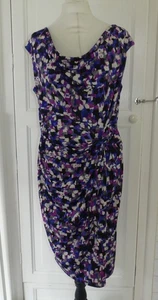 Marks & Spencer PER UNA Blue Mix Sheath Dress UK 18 M - Picture 1 of 5