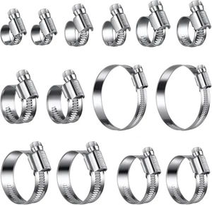 Schwerlast Schneckengetriebe Schlauchschelle Sortiment Kit 5/16-2 1/2" (8-70 mm), alle 5/16" Sechskant, - Bild 1 von 12