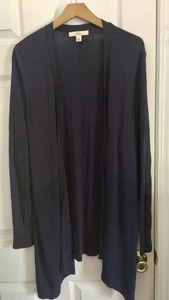 Leichte marineblaue Strickjacke mit offener Vorderseite in Übergröße, Größe 2X - Bild 1 von 8
