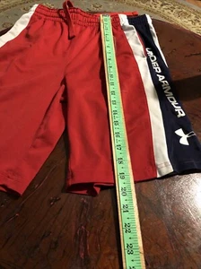 Under Armour Youth Athletic/basketball Shorts Red YLG - Picture 1 of 6