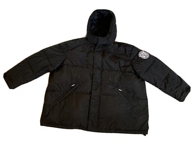 DKNY черный с капюшоном пуховик куртка размер 4XL около 1989 логотип съемный капюшон б/у в отличном состоянии - Изображение 1 из 4