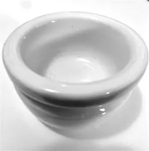 SET 2X SMALL DOUBLE BUTTER DISHES 60mmX45mm HARD GLAZE FULLY VITRIFIED PORCELAIN - Picture 1 of 3