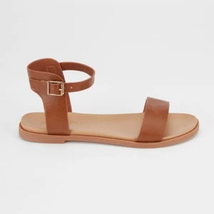 WOMENS ROMAN TWO PART FASHION SUMMER LADIES SANDALS LIGHTWEIGHT TAN 3 rrp£20 - Picture 1 of 1