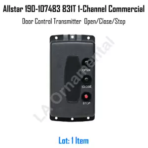 Allstar 190-107483 831T 1-Channel Door Control Transmitter Open//Close/Stop - Picture 1 of 1