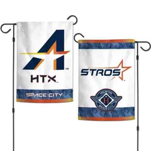 HOUSTON ASTROS CITY CONNECT 12"X18" 2-SIDED GARDEN FLAG NEW WINCRAFT ๐ - Picture 1 of 1