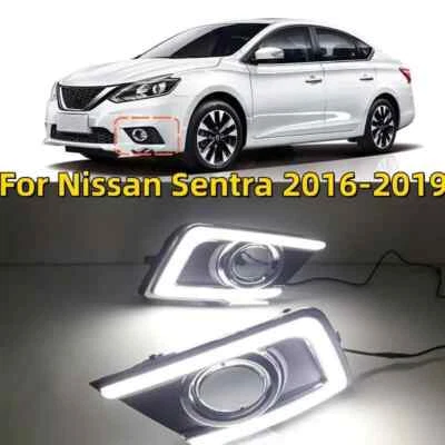 Luz antiniebla diurna DRL LED con giro para Nissan Sentra 2016-2019 Foto 1 de 4