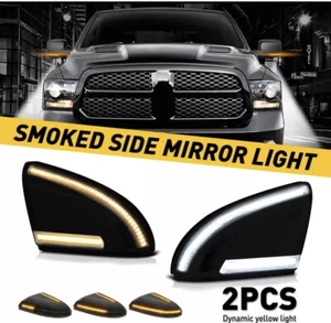 For 2009-2022 Dodge RAM 2500 1500 3500 LED Mirror Turn Side Signal Light Dynamic - Picture 1 of 8