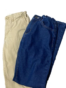 Gap and Old Navy pants jeans straight leg Boys Medium Adjustable Waist Size 14 - Picture 1 of 15