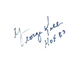 George Kell Signed Cut Index Card PSA/DNA COA Tigers Red Sox Baseball Autograph - Picture 1 of 12