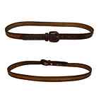 Vintage Brown Leather Belt, Braided Two Tone Mexico 38" Retro Western