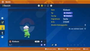 Shiny/Non Shiny Kindwurm 6 Dv/Ev Max Pokémon Karmesin/Purpur - Bild 1 von 28