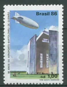 Brasilien 1986 Flughafen Rio de Janeiro Zeppelin 2204 postfrisch - Bild 1 von 1