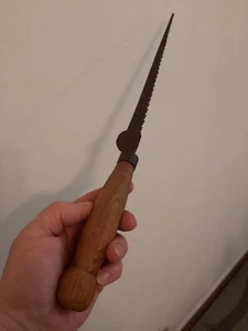 LONGUE SCIE ANCIENNE A GUICHET XIXEME FORGEE MAIN - Photo 1/4