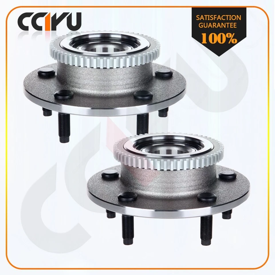 Pair RWD Front Wheel Hub Bearing Assembly For Dodge Ram 1500 00-01 5 Bolts W/ABS Foto 1 de 4